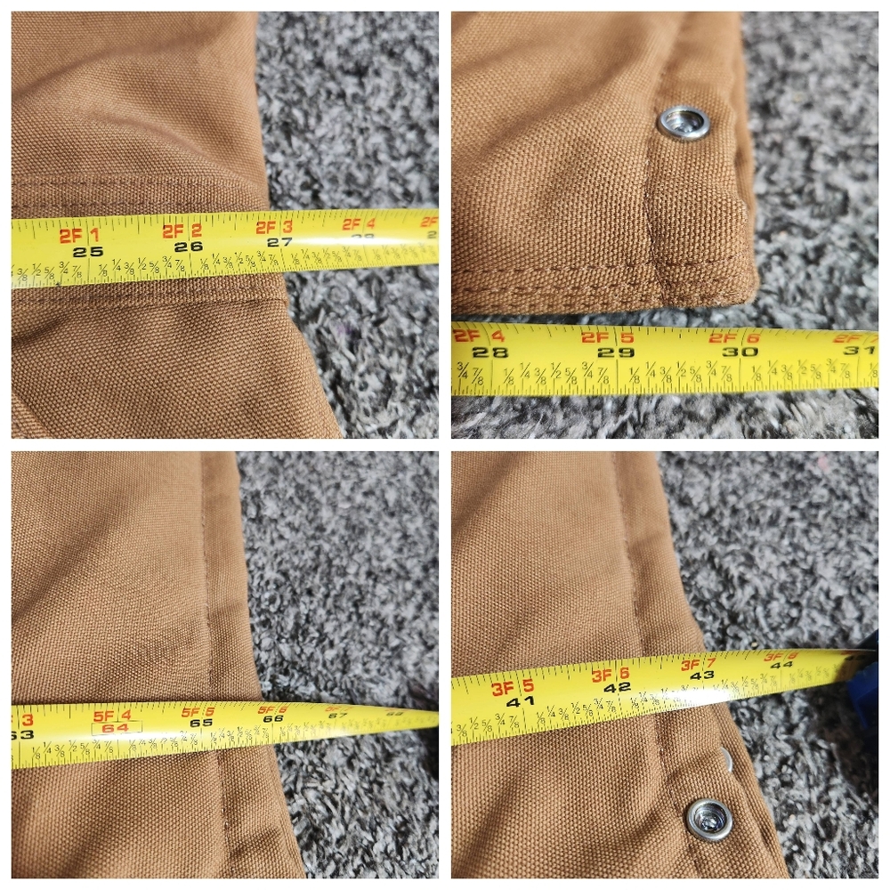 Carhartt Duck Zip-to-waist Biberall Quilt Lined Overall Size 50×30 NWT - Picture 15 of 16